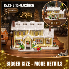 Tweandar Christmas House snow roofs capture a magical winter landscape