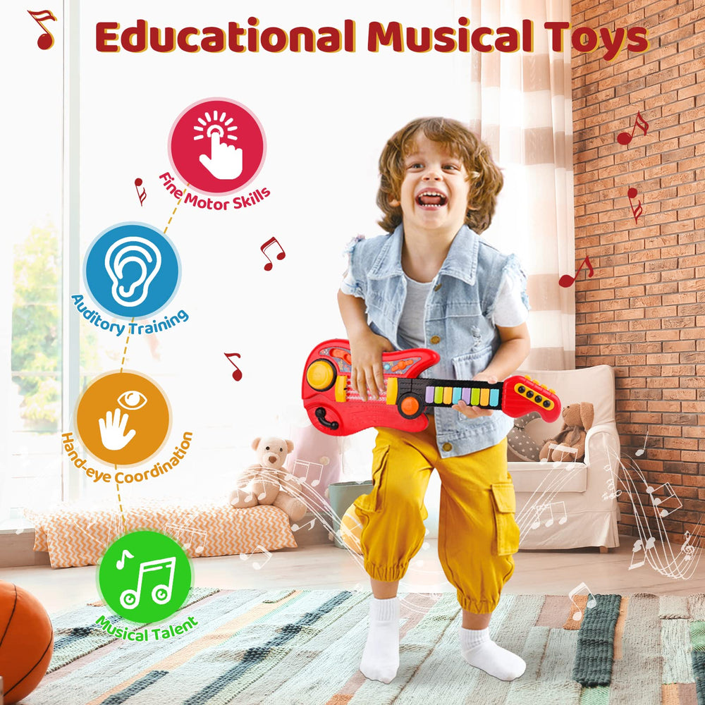 TWFRIC Kids Guitar 2in1 adjustable strap enables easy carrying.