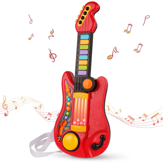 TWFRIC Kids Guitar 2in1 box packaging shows a gift-ready presentation.