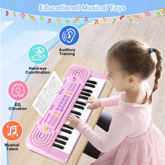 TWFRIC kids piano record playback feature lets young composers hear their ideas.
