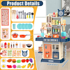 TWFRIC play kitchen blue pretend food set with vegetables boosts imaginative meal prep