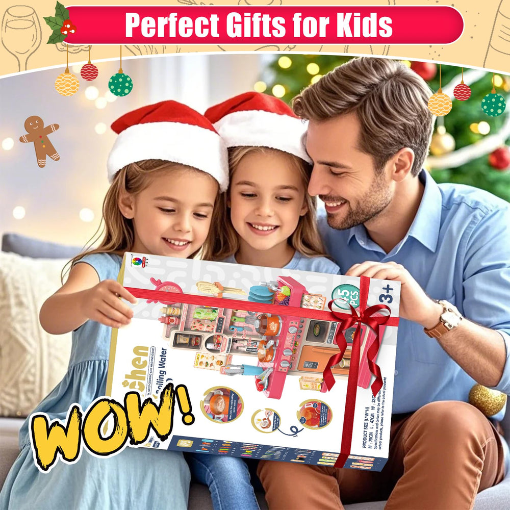 TWFRIC Play Kitchen gift idea for birthdays and holidays that kids love.