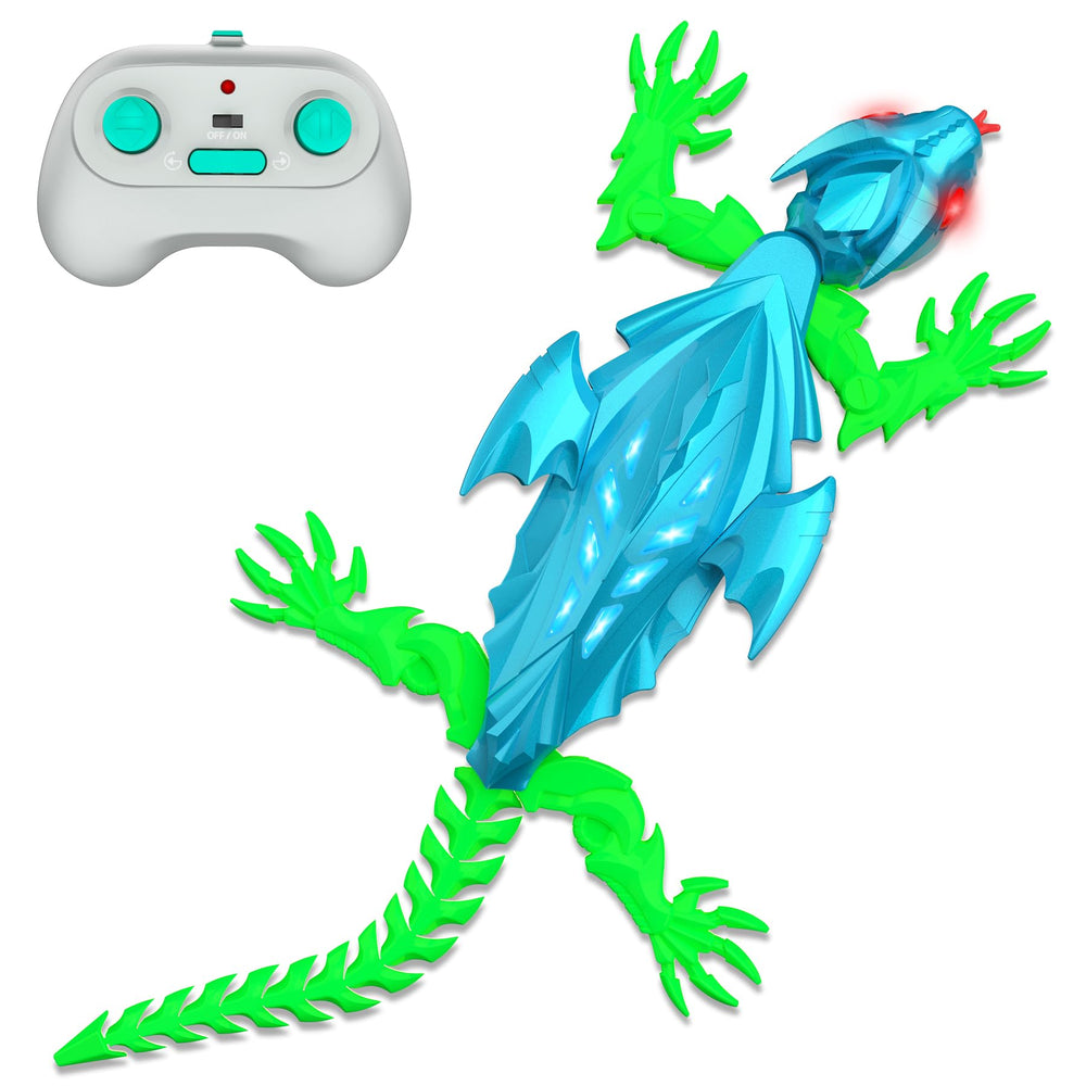 TWFRIC wall gecko lizard with LED eyes for dark play