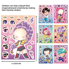 TWGOGOTIC Make A Face stickers—teens doing a DIY setup for personalized looks.