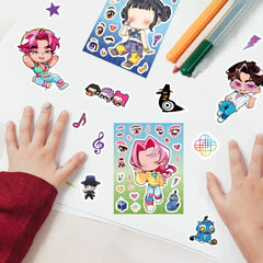 TWGOGOTIC Make A Face stickers—packaged together for easy gifting and sharing.