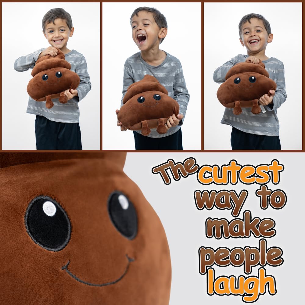 Twiddler Toys Poop Emoji Plush 11-inch gift-ready packaging signals a memorable gag.