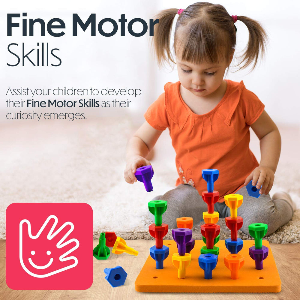 Twinkle me foam boards provide a soft surface for sorting and counting.