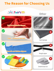Twinkoo non-slip bottom keeps blocks steady during play