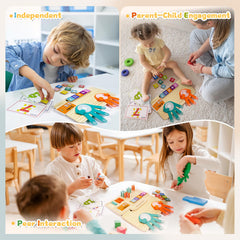 Twivah Learning Toys solid wood construction ensures safe, durable play.