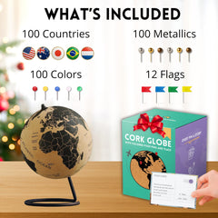 Two Dreamers flag pins pack provides national flag accents for visited places.