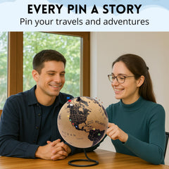 Two Dreamers world-map pins multicolor adds color-coded journey markers.