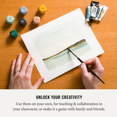 Sketches emerge from prompts with Two Tumbleweeds Art Dice and sketchbook