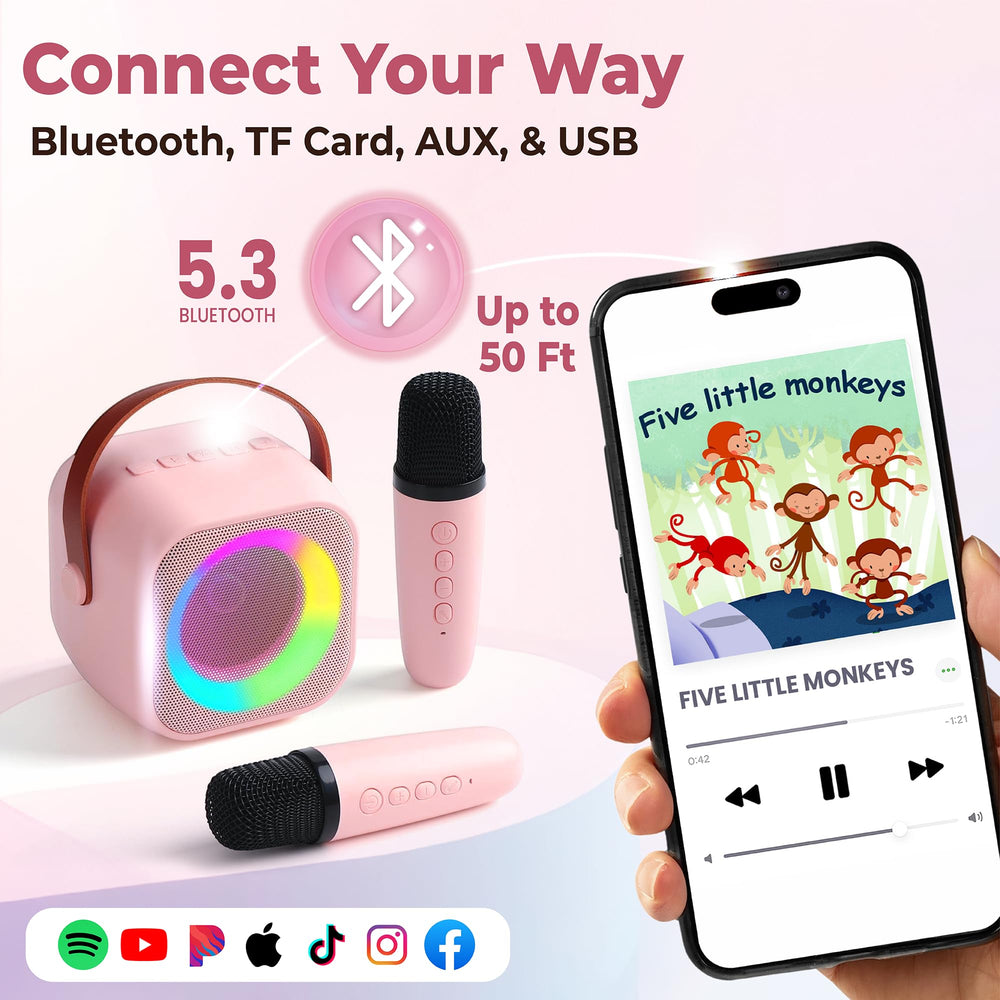 Two3Sevens pre-loaded 25 songs provide instant kid-friendly performances.