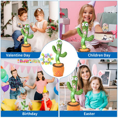 TWORIVER cactus toy records and repeats your words for playful interactions