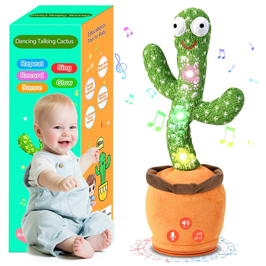 TWORIVER dancing cactus toy engages babies with motion and cheerful tunes.