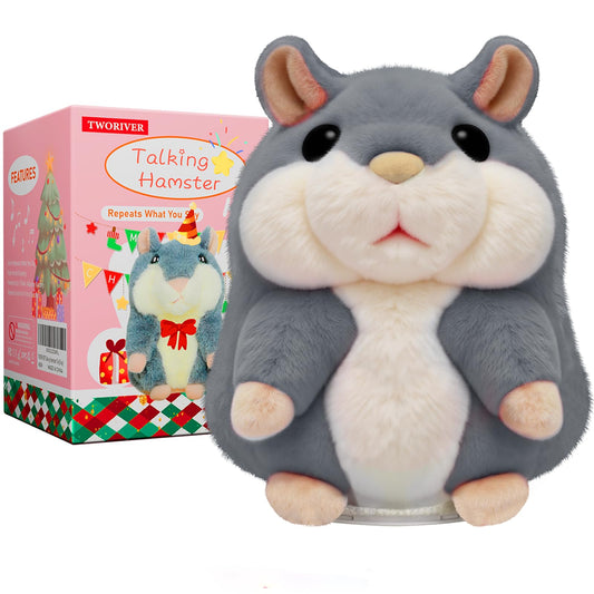 TWORIVER talking hamster repeats voices for interactive play and laughter.