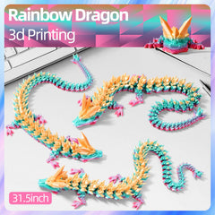 Backlit lighting enhances the dragon's curves and texture.