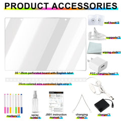 TXP LED lighting highlights colors for clear, eye-catching notes and doodles.