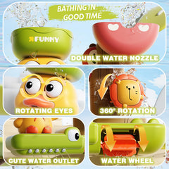 TXTLDB bath toy lion eyes spin to captivate toddler bath time.