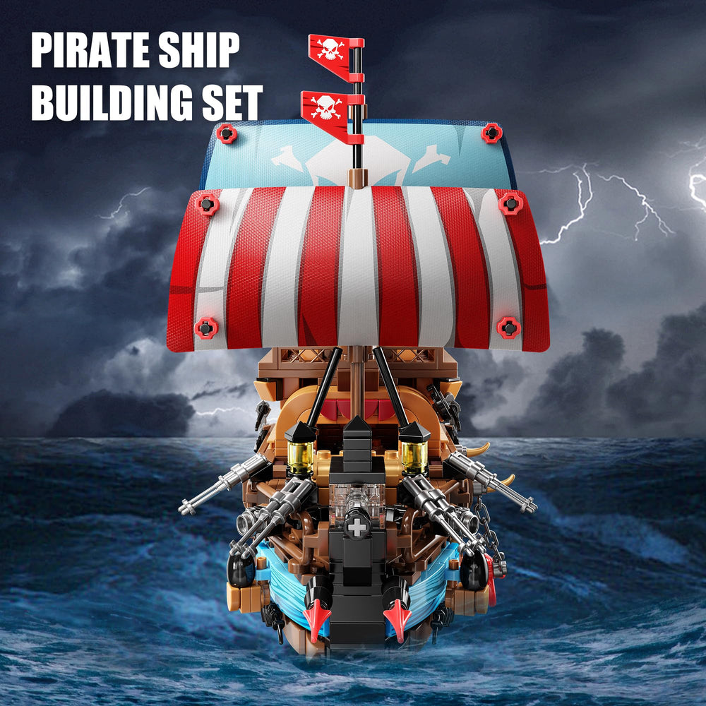 TYCOLE pirate ship building kit parts and instructions display organized pieces for smooth assembly