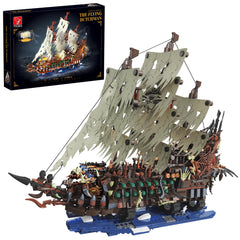 TYCOLE pirate ship building set with lights for dramatic display