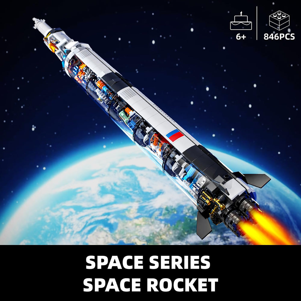 TYCOLE Space Rocket Cutaway Internals shows translucent design for hands-on exploration.