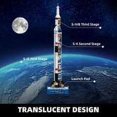 TYCOLE Space Rocket Display on Launch Stand enhances home or office decor.