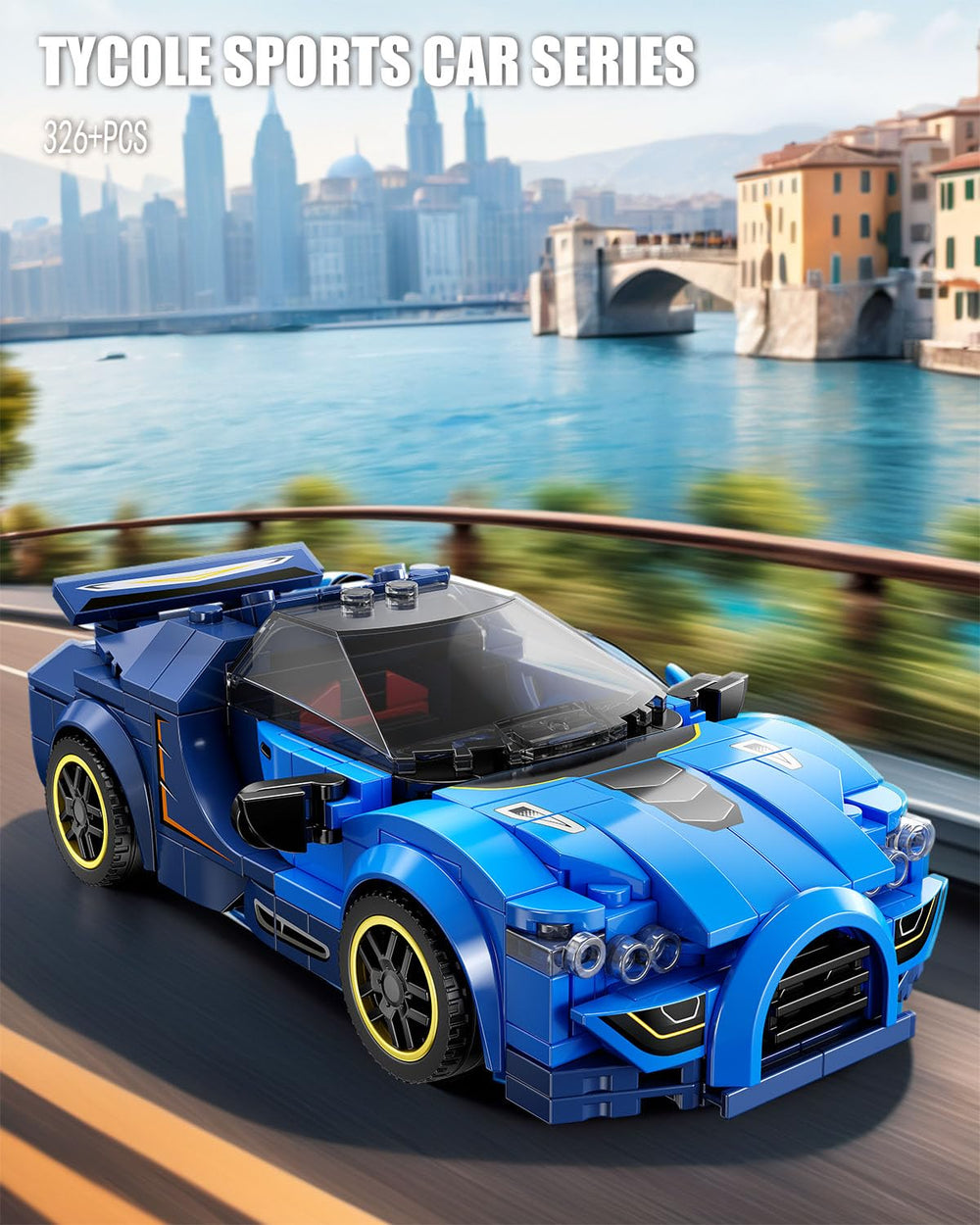 TYCOLE assembled model shows sleek lines and racing colors for display-ready appeal.