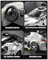 Rotatable tires on TYCOLE Technic Sports Cars for authentic play