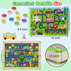 Tymokcall Magnetic Maze 2in1 color beads aid sorting and recognition.