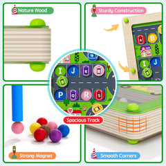 Tymokcall Magnetic Maze 2in1 number maze supports counting practice.