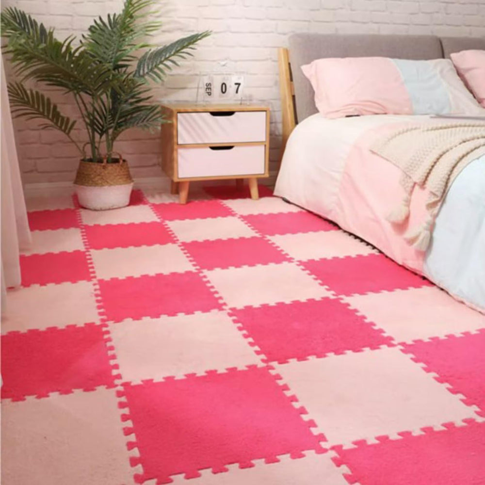 Typutomi 12-piece plush floor mat set for flexible storage and layout