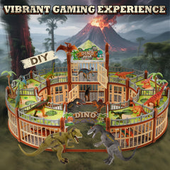 TYRRDE DIY dinosaur kingdom layout encourages spatial planning and flexible setup