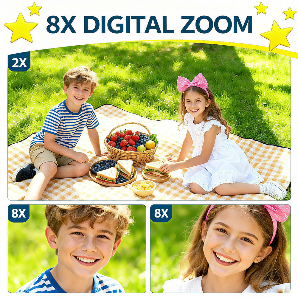 Tyseoome Kids Camera blue packaging shown as gift-ready box