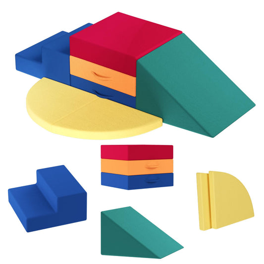 Tzechkii 5 piece foam climbing blocks indoors for safe, versatile play