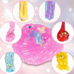 Tzsofesko 15 packs mixed colors slime displays vibrant hues for creative play