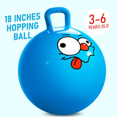U&C Planet hopper ball blue bottom non-slip surface for steady hops.