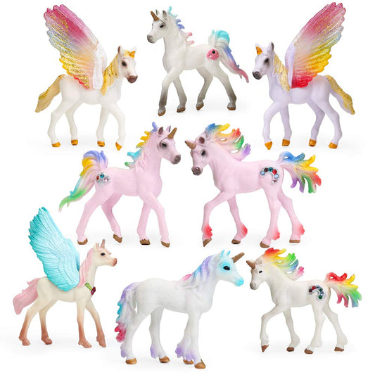 UANDME purple spread wings unicorn figurine, ideal as a cake topper and imaginative decor.