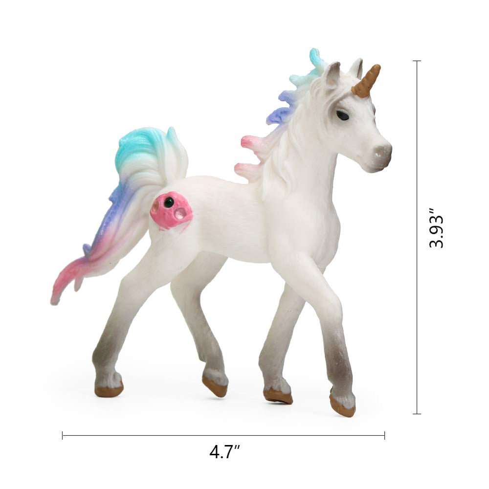 UANDME white standing unicorn figurine, charming décor for birthdays and imaginative scenes.