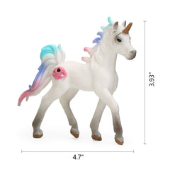 UANDME white standing unicorn figurine, charming décor for birthdays and imaginative scenes.