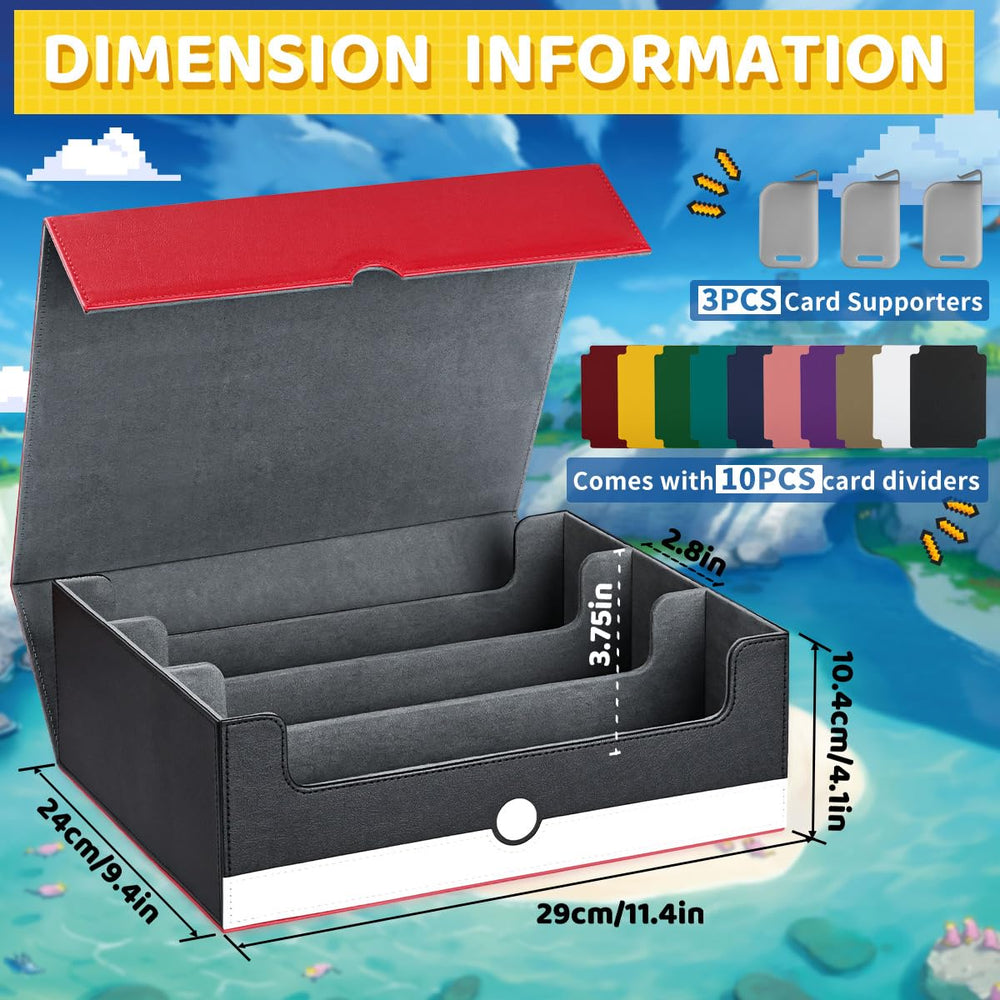 Interior dividers and microfiber lining protect cards from scratches.