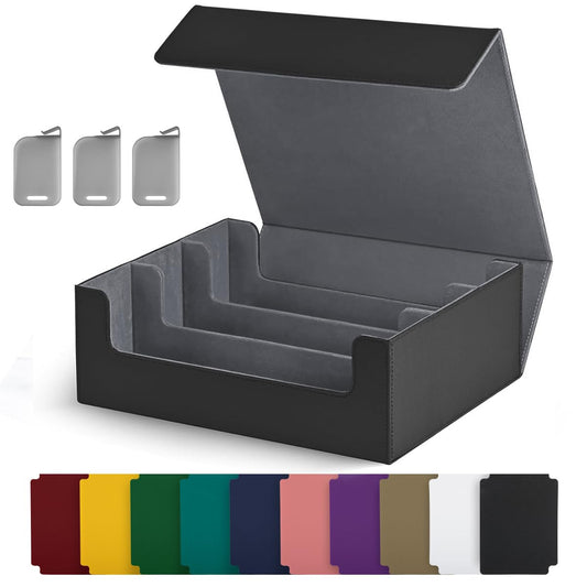 UAONO card storage box in black with magnetic closure keeping cards secure
