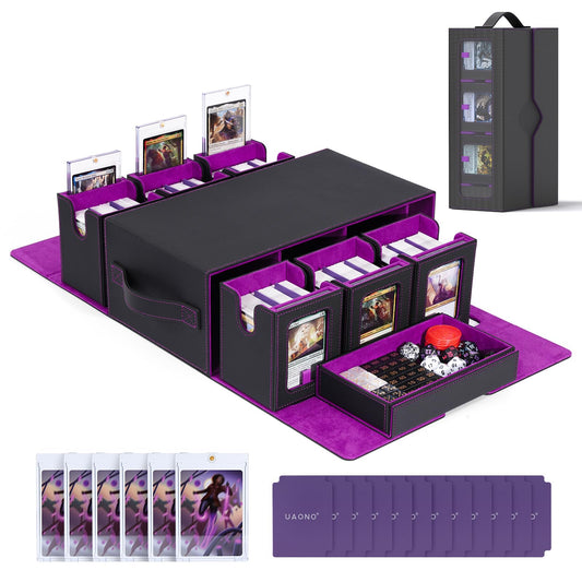 UAONO Commander Deck Box with six-deck modular system for organized MTG play