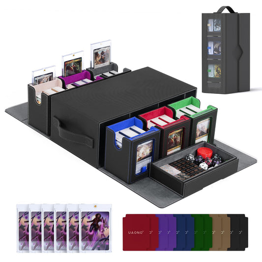 UAONO commander deck box with dice tray for portable MTG setup.