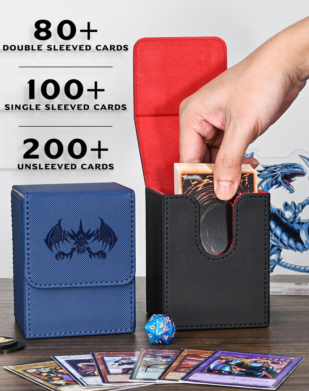 UAONO Extinction Dragon deck box magnet closure keeps cards safe during travel