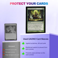 UAONO Forest sleeves 100-count pack for full deck protection and organization.