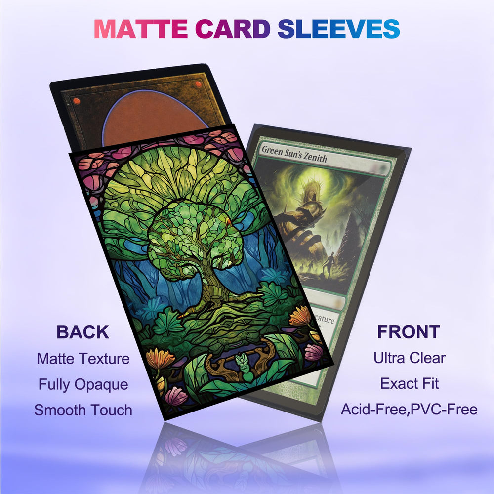 UAONO MTG Forest sleeves back matte texture reduces fingerprints during shuffling.