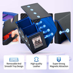 UAONO PU leather exterior and microfiber interior protect cards from dust and scratches