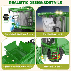 Uarzt corn head rotation feature demonstrates moving parts during pretend farming.