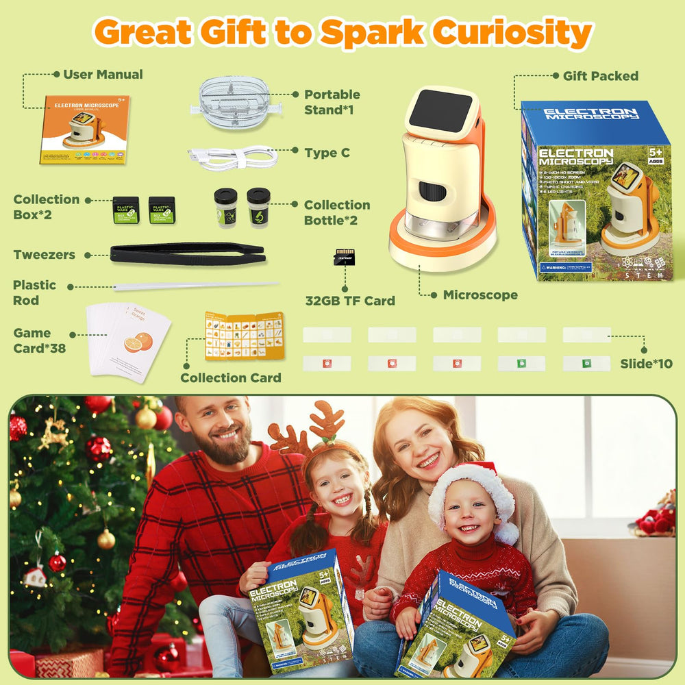 Uarzt gift-ready microscope kit for birthdays and back-to-school learning